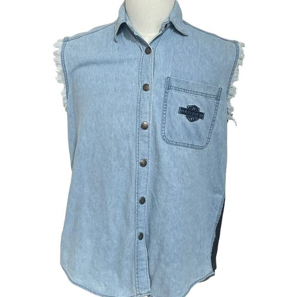 ReWorked Vintage Harley Davidson Vest (Medium)